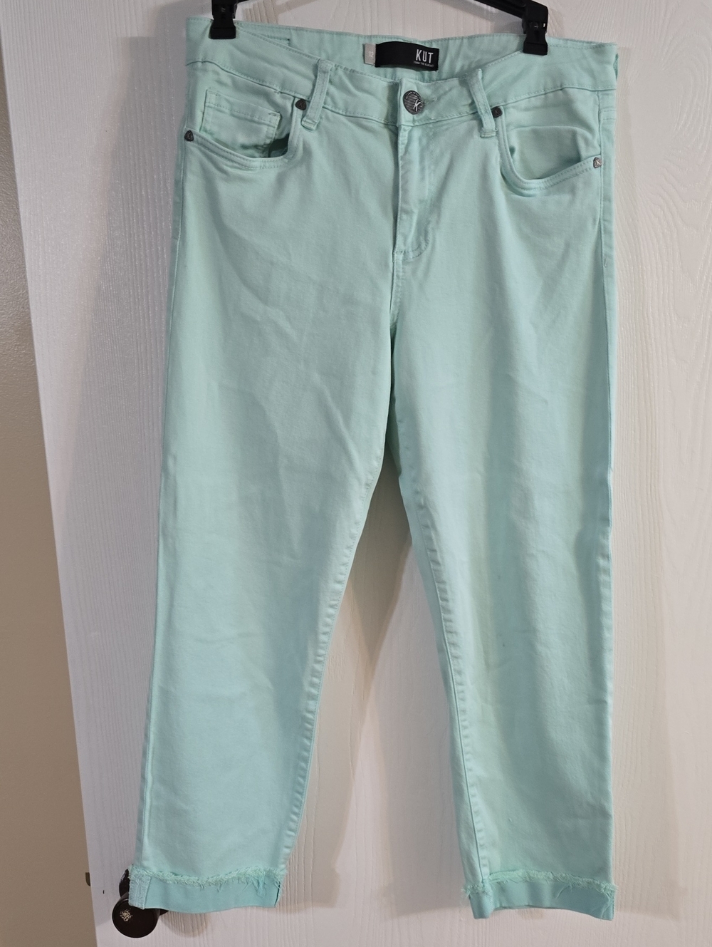 Kut from the Kloth Mint Cropped Ankle Jeans